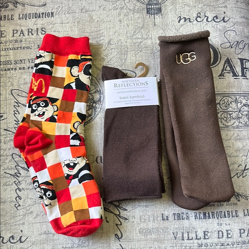 UGG Brown Socks -hamburgler socks bamboo